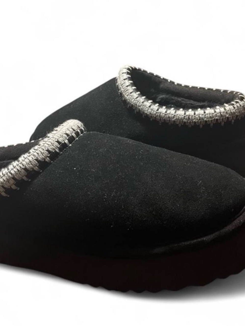 Steve Madden Black Slip-On Mule boots with Contrast Trim